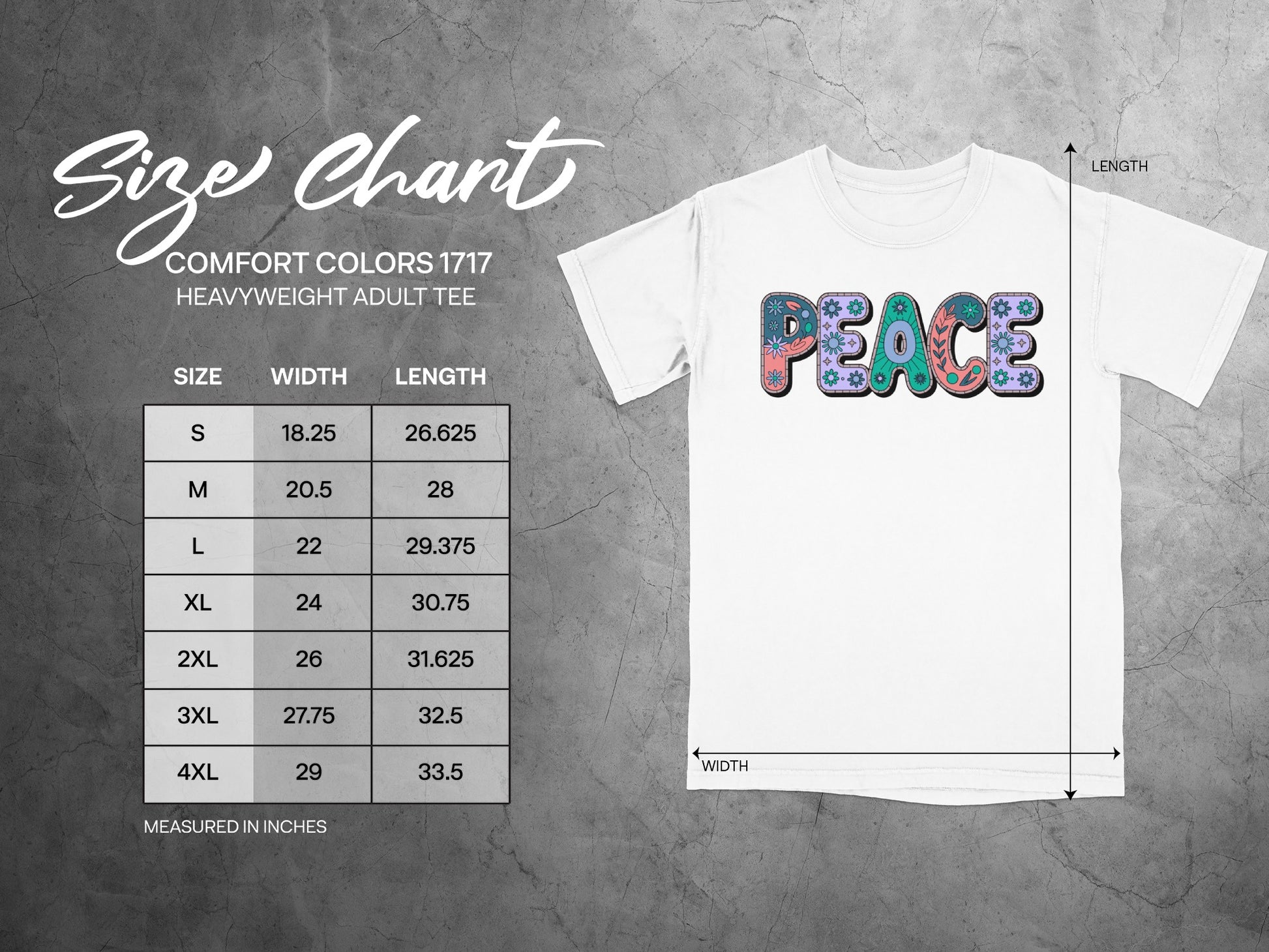 Colorful Peace Graphic Design Adult Tee