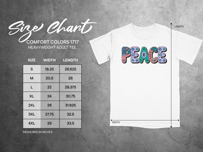 Colorful Peace Graphic Design Adult Tee