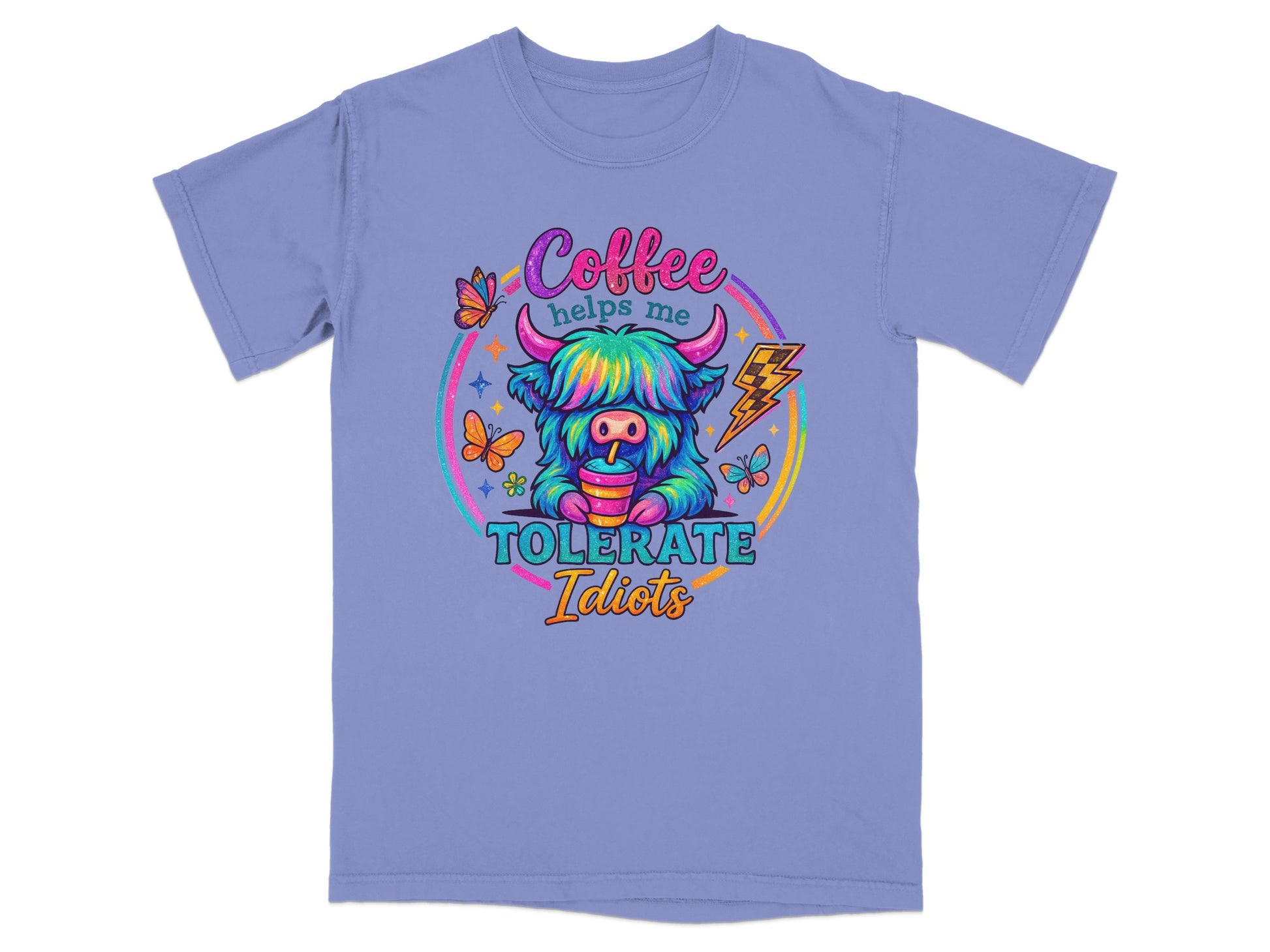 Coffee Helps Me Tolerate Idiots Graphic T-shirt