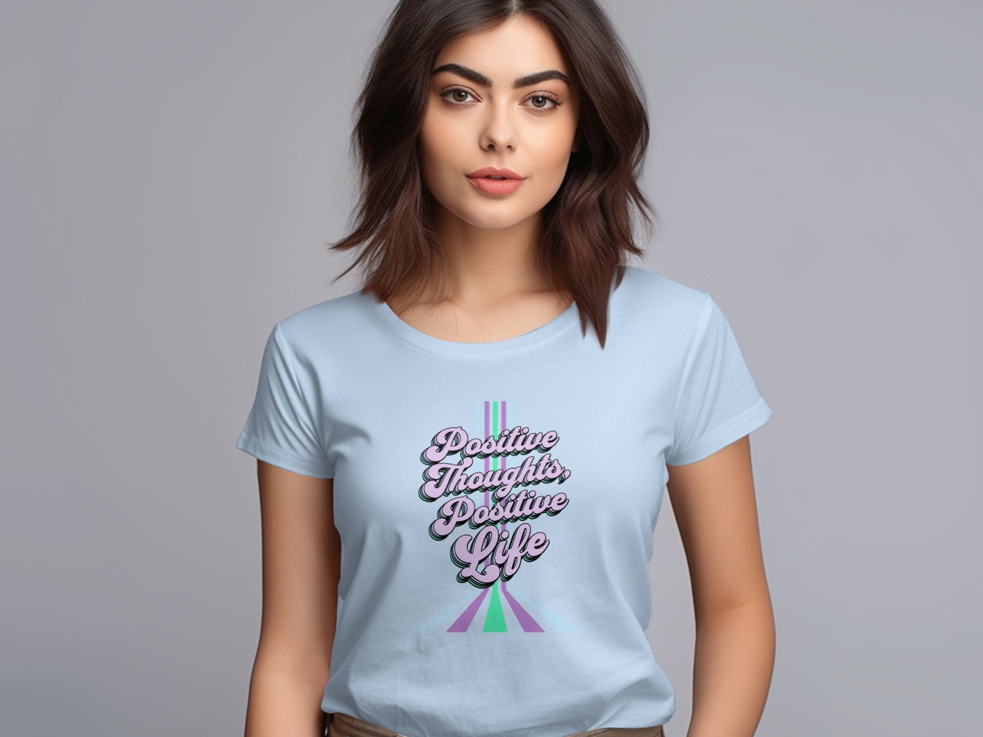 Positive Thoughts Positive Life Inspirational Shirt