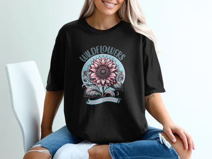 Wildflowers Graphic Tee with Sunflower Design