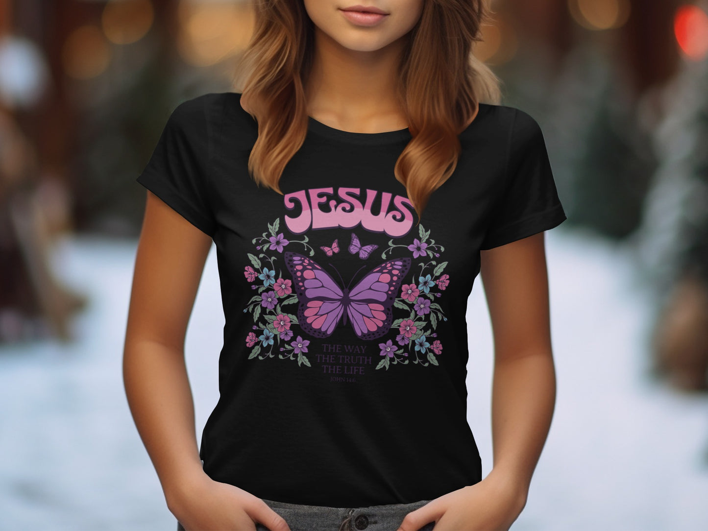 Inspirational Jesus Butterfly Quote Shirt