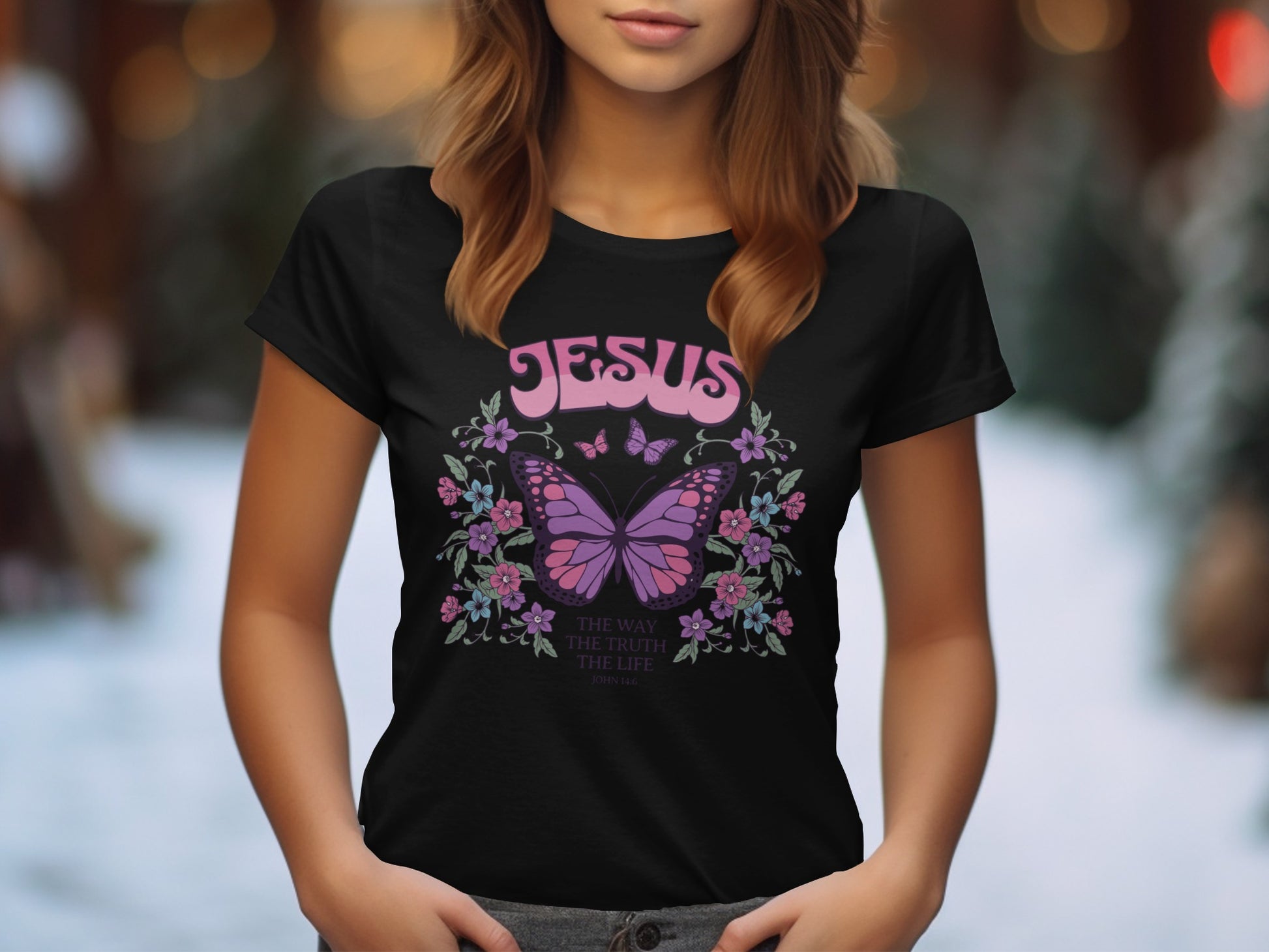 Inspirational Jesus Butterfly Quote Shirt