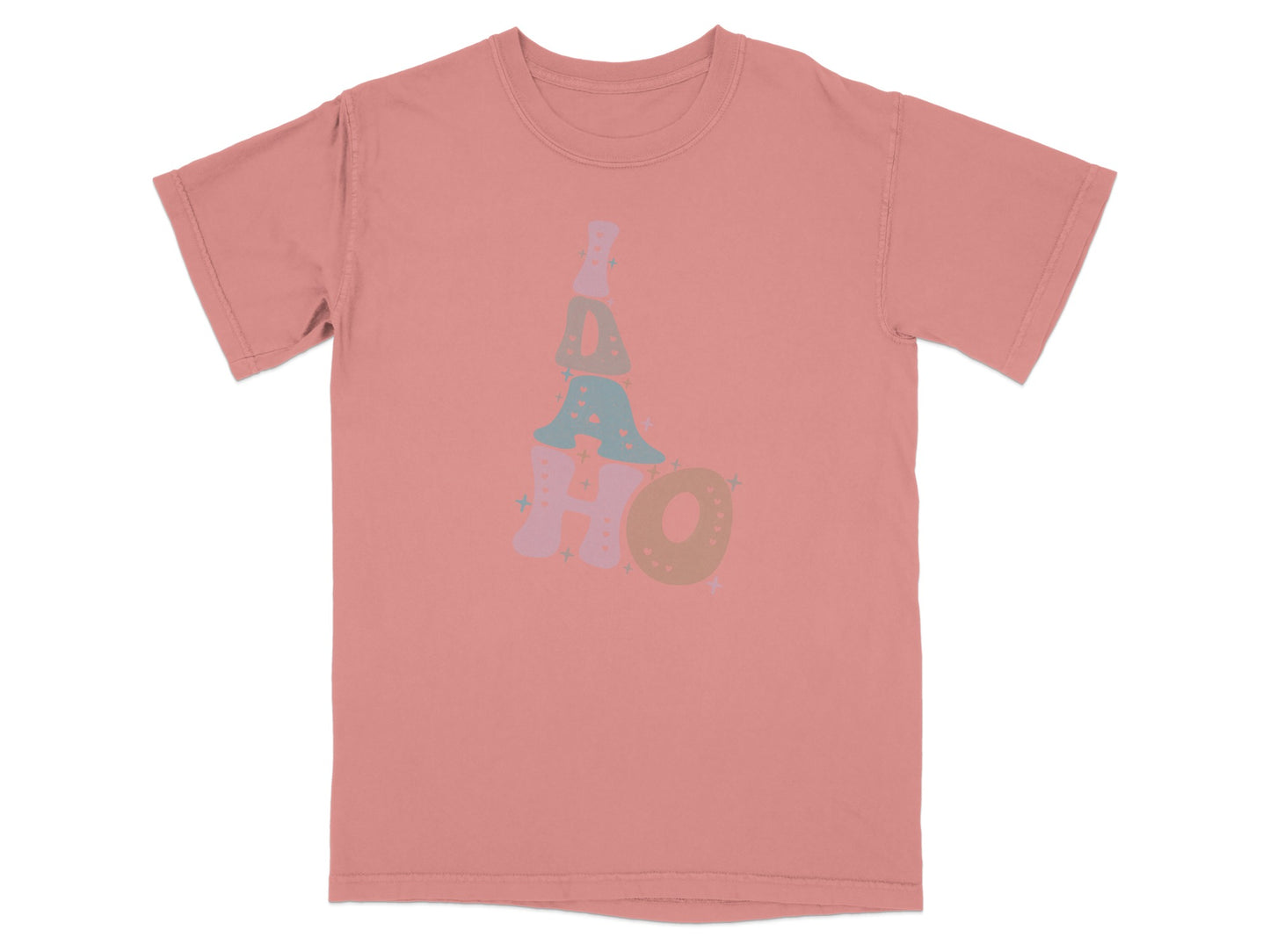 Idaho State Colorful Lettering T-Shirt Product