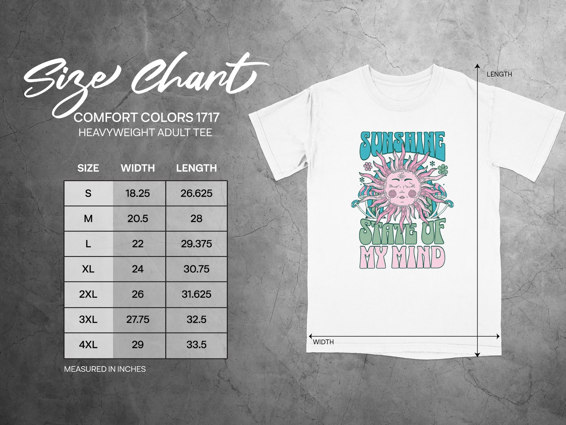 Sunshine State Of My Mind Colorful Graphic Tee