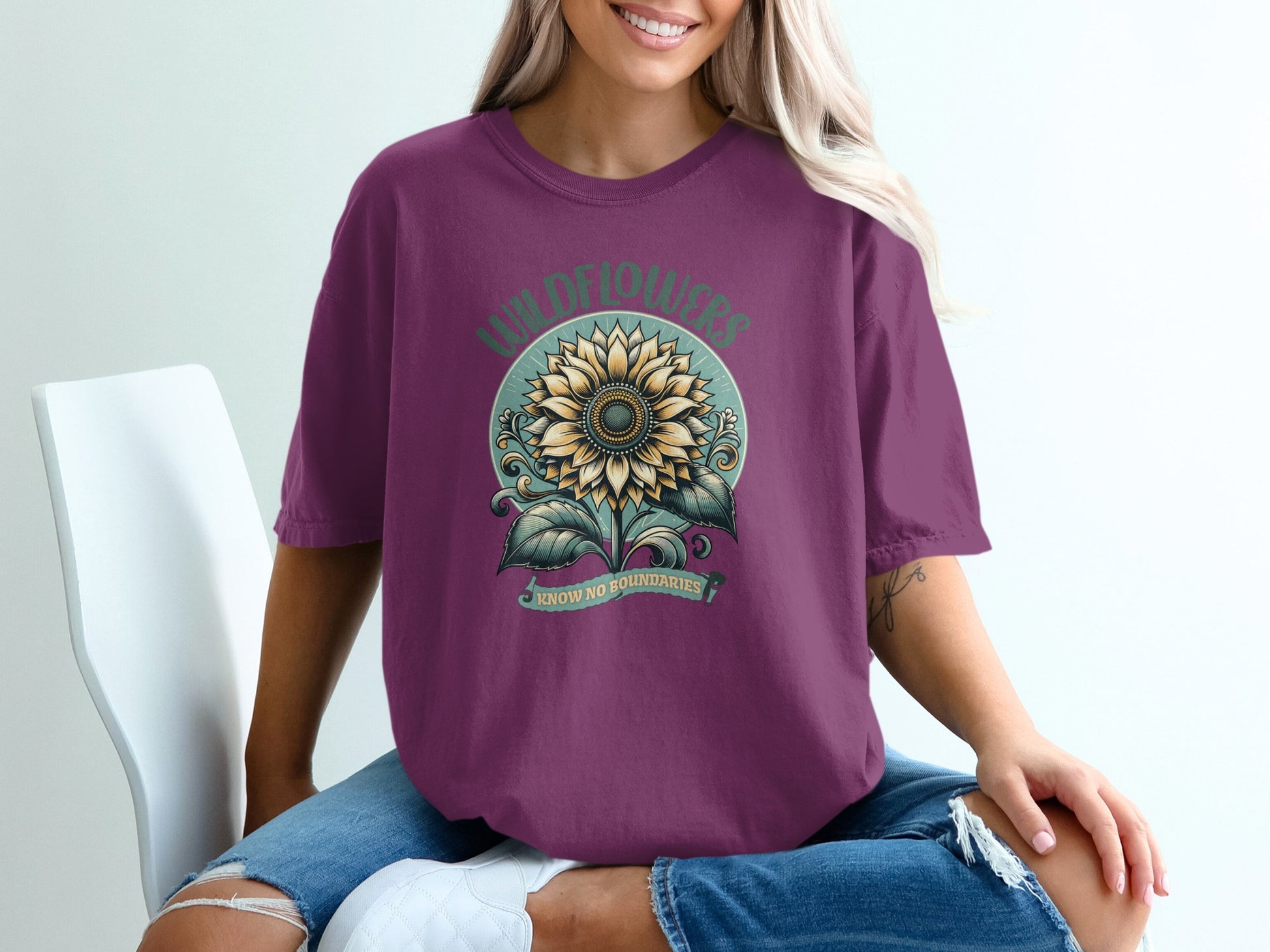 Sunflower Design with Motivational Quote Shirt