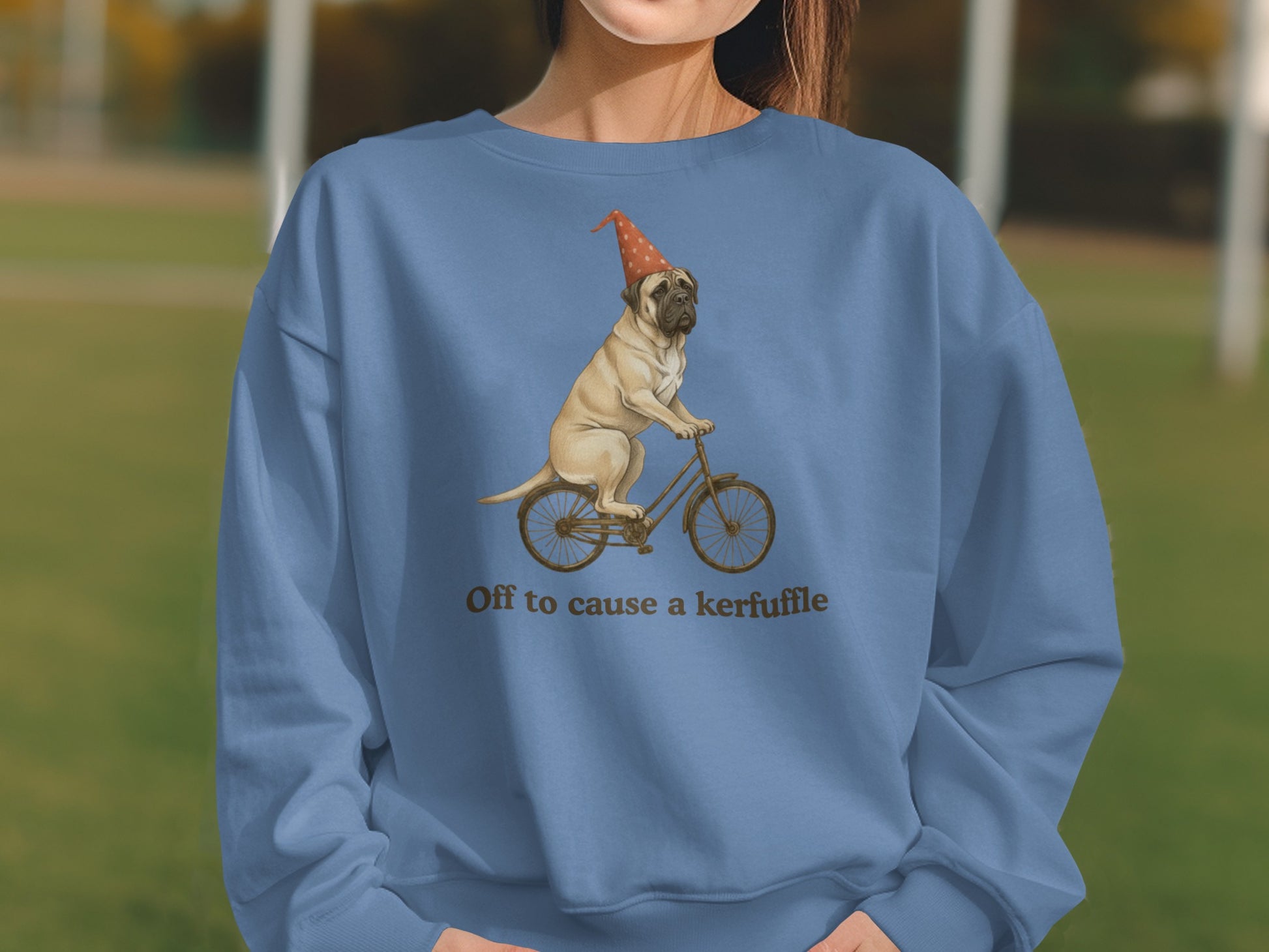 Off to cause a kerfuffle printed sweatshirt