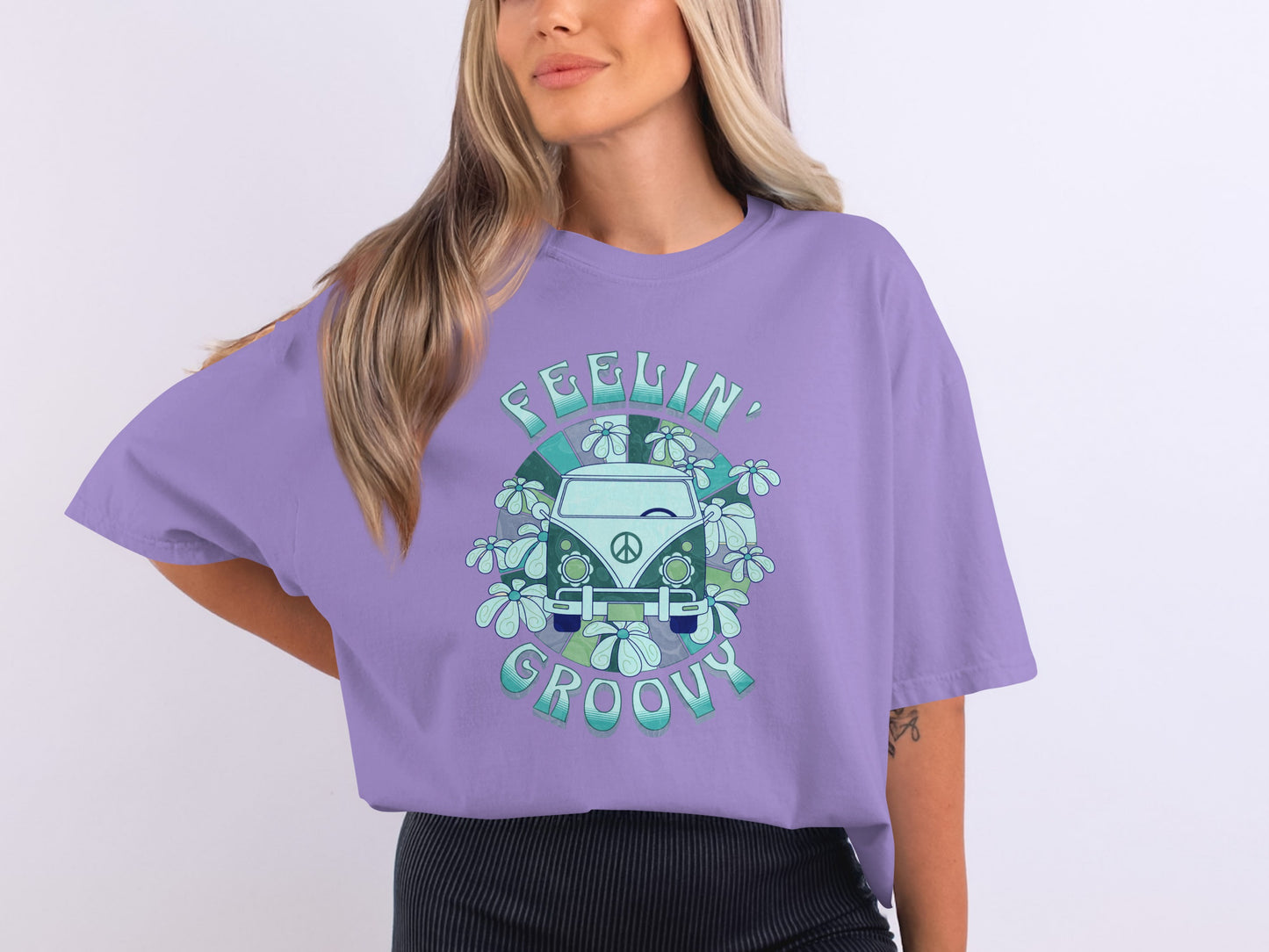 Feelin' Groovy Hippie Van Graphic T-Shirt Product