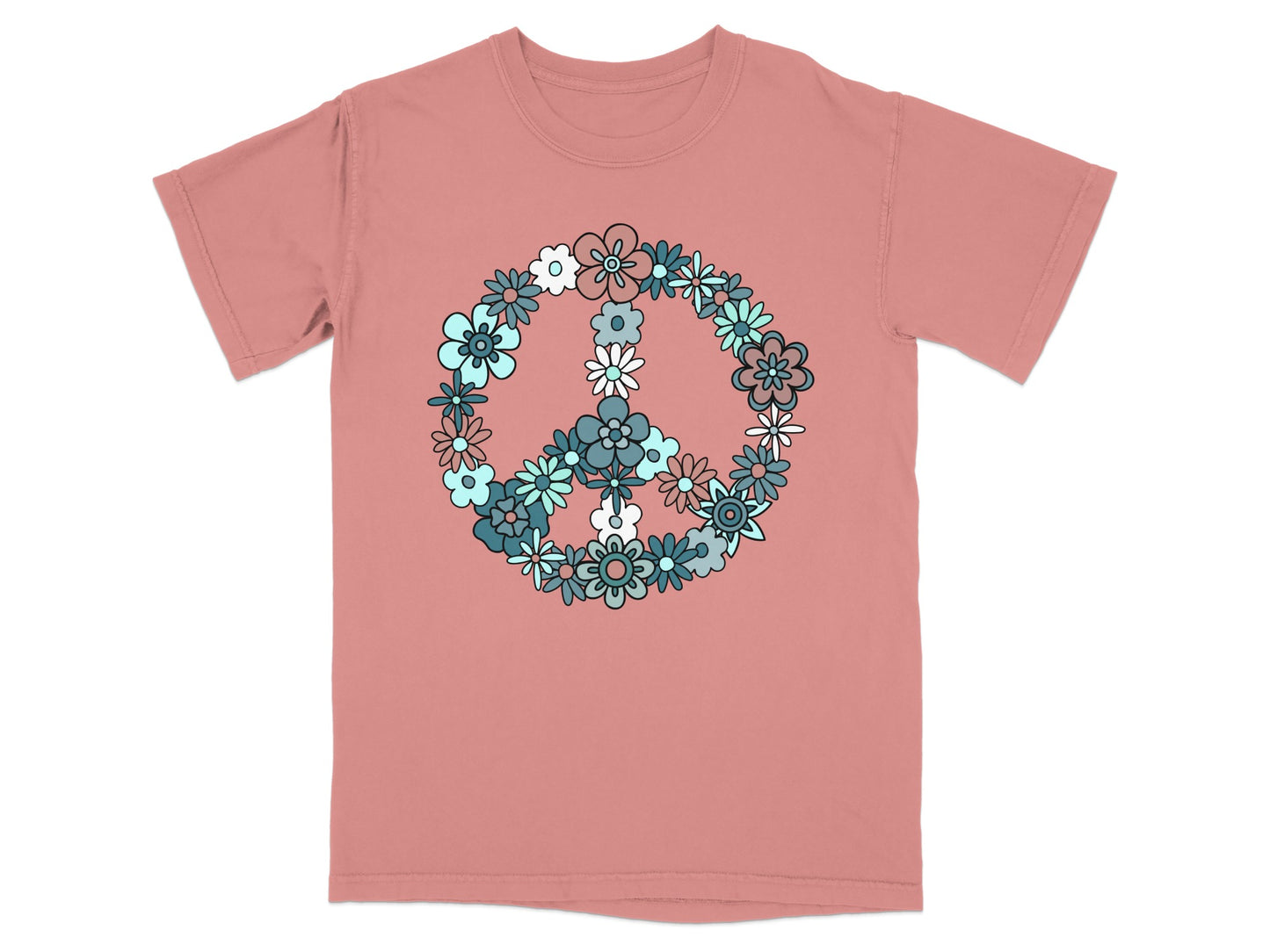 Floral Peace Sign Graphic on Casual Wear Produkt