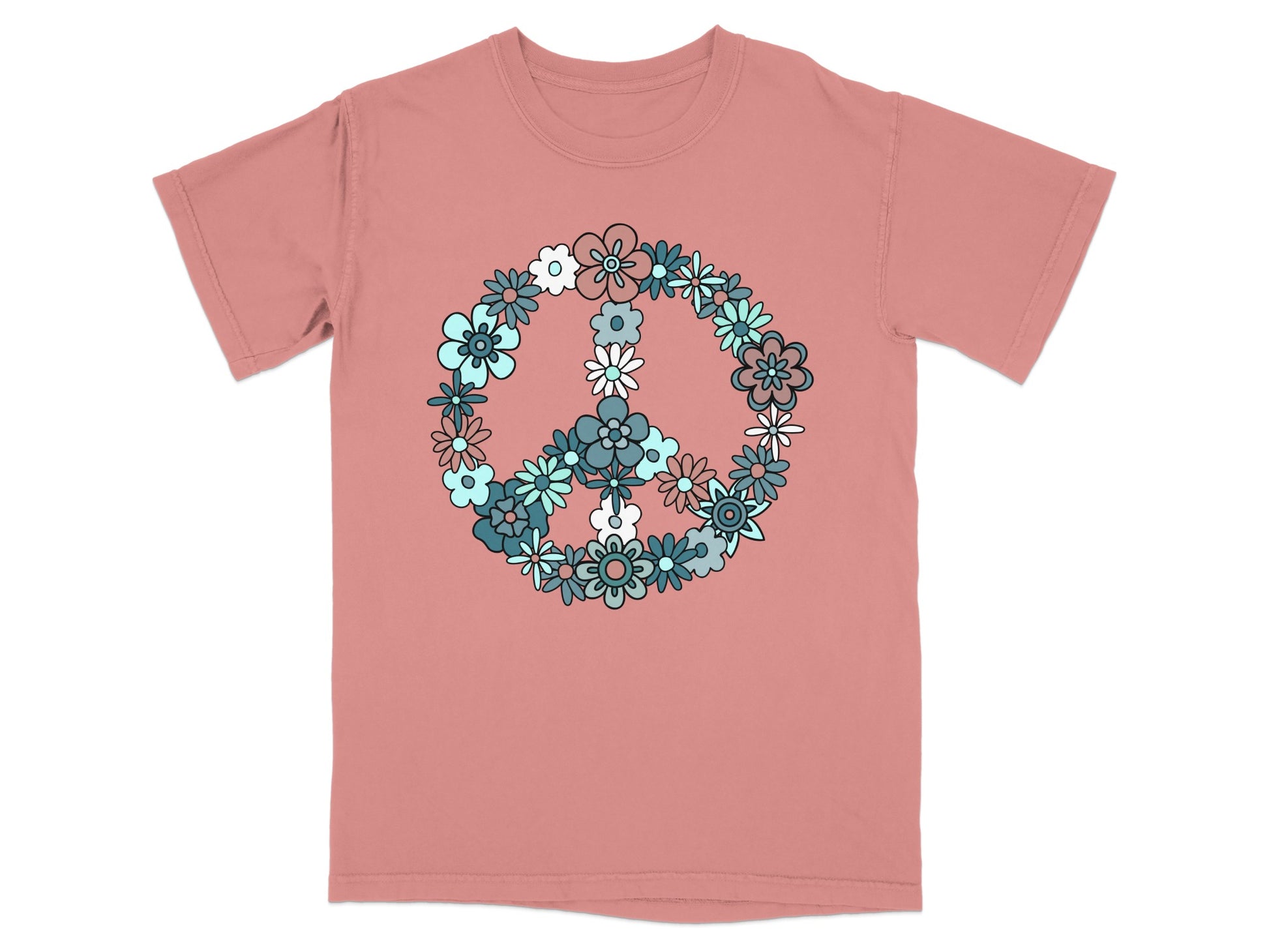Floral Peace Sign Graphic on Casual Wear Produkt