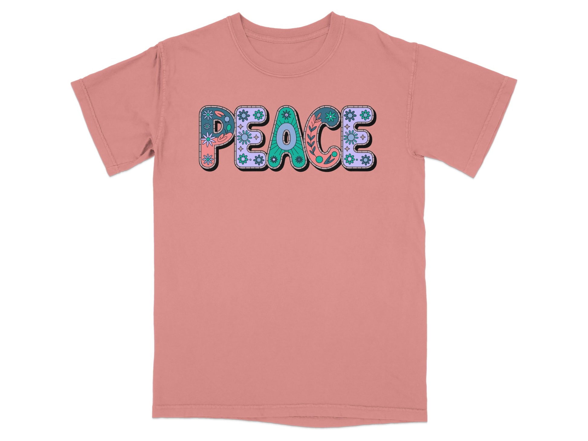 Colorful Peace Graphic Graphic Print T-Shirt