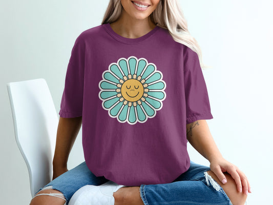 Cheerful Sunflower Graphic Tee for Casual Outfits