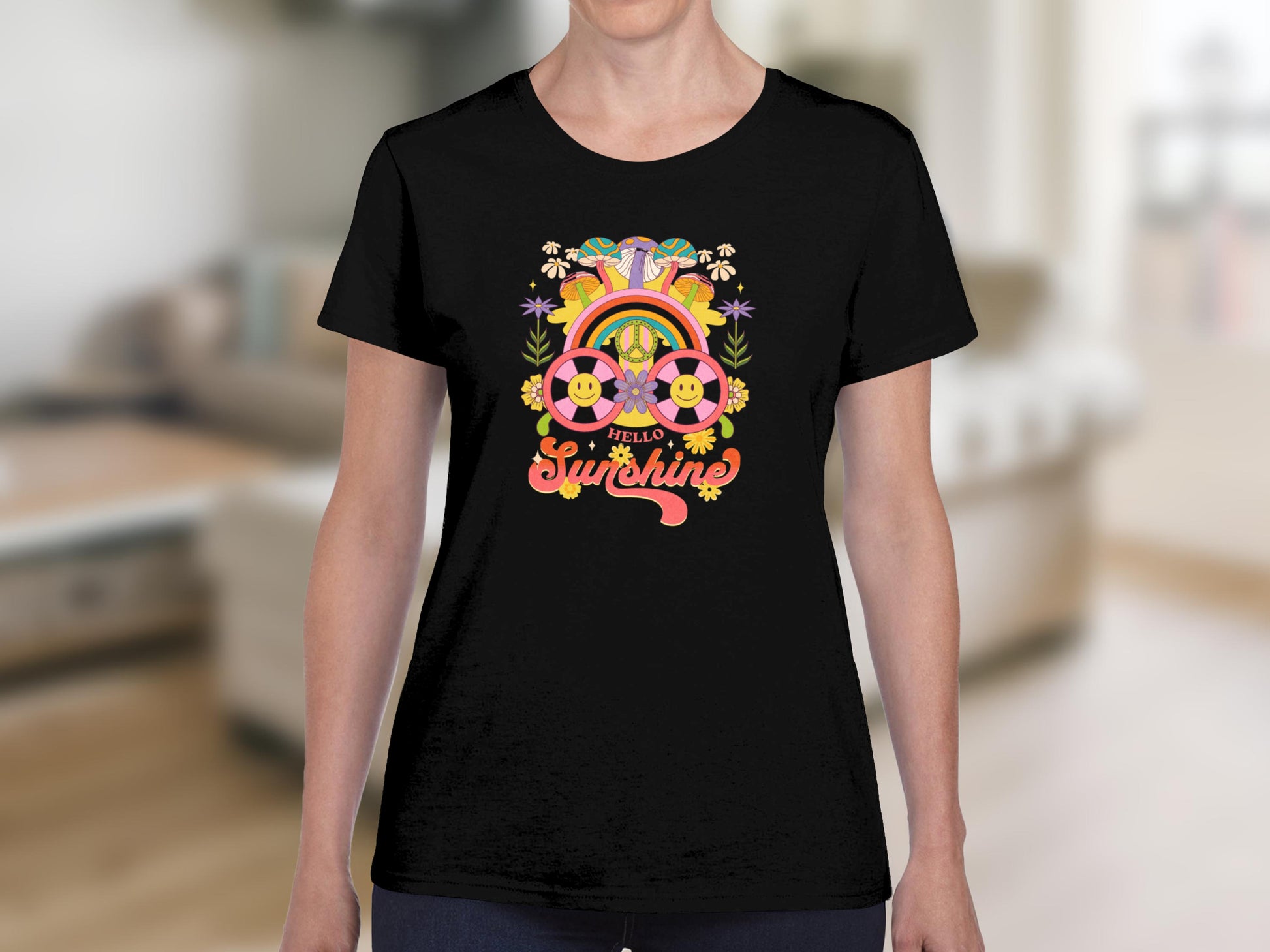 Colorful Hello Sunshine Graphic Tee Product