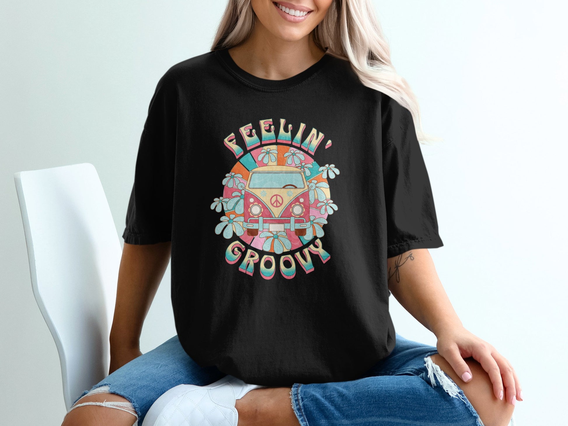 Feelin' Groovy Retro Van Graphic T-Shirt Product