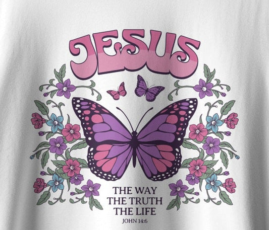 Jesus Butterfly The Way The Truth The Life Shirt