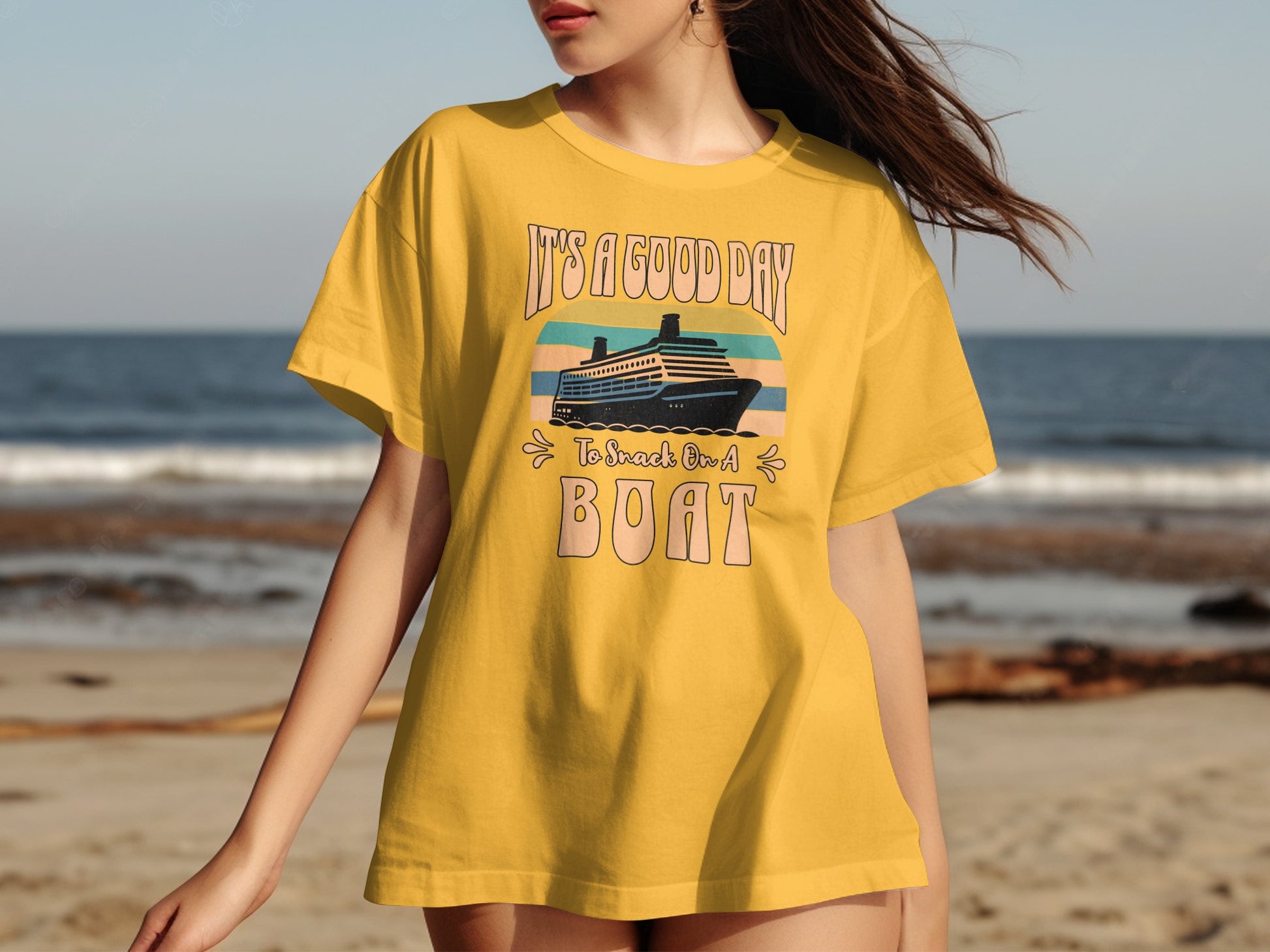 It's A Good Day to Beach on a Boat Graphic T-Shirt