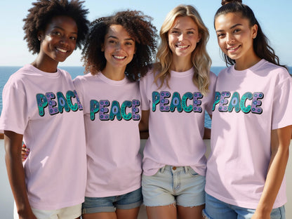 Peace Graphic Tee for Casual Wear Fashion Product