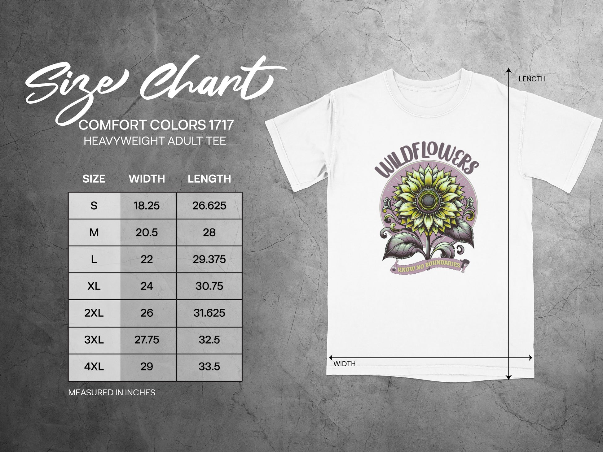 Wildflowers Graphic Tee Heavyweight Adult Tee