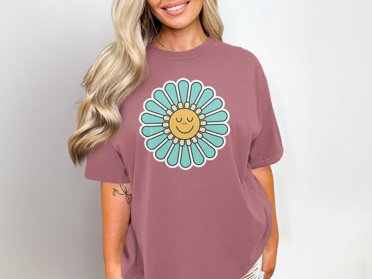 Cute Sunflower Graphic Tee Perfect for Casual Outfits