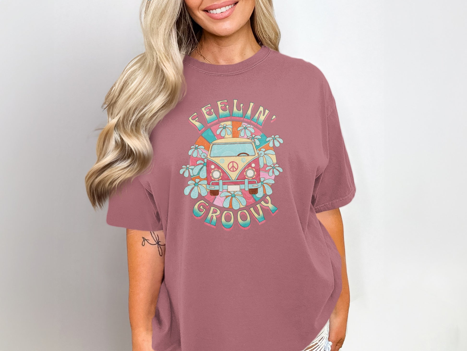 Feelin' Groovy with Van and Flowers Graphic Shirt