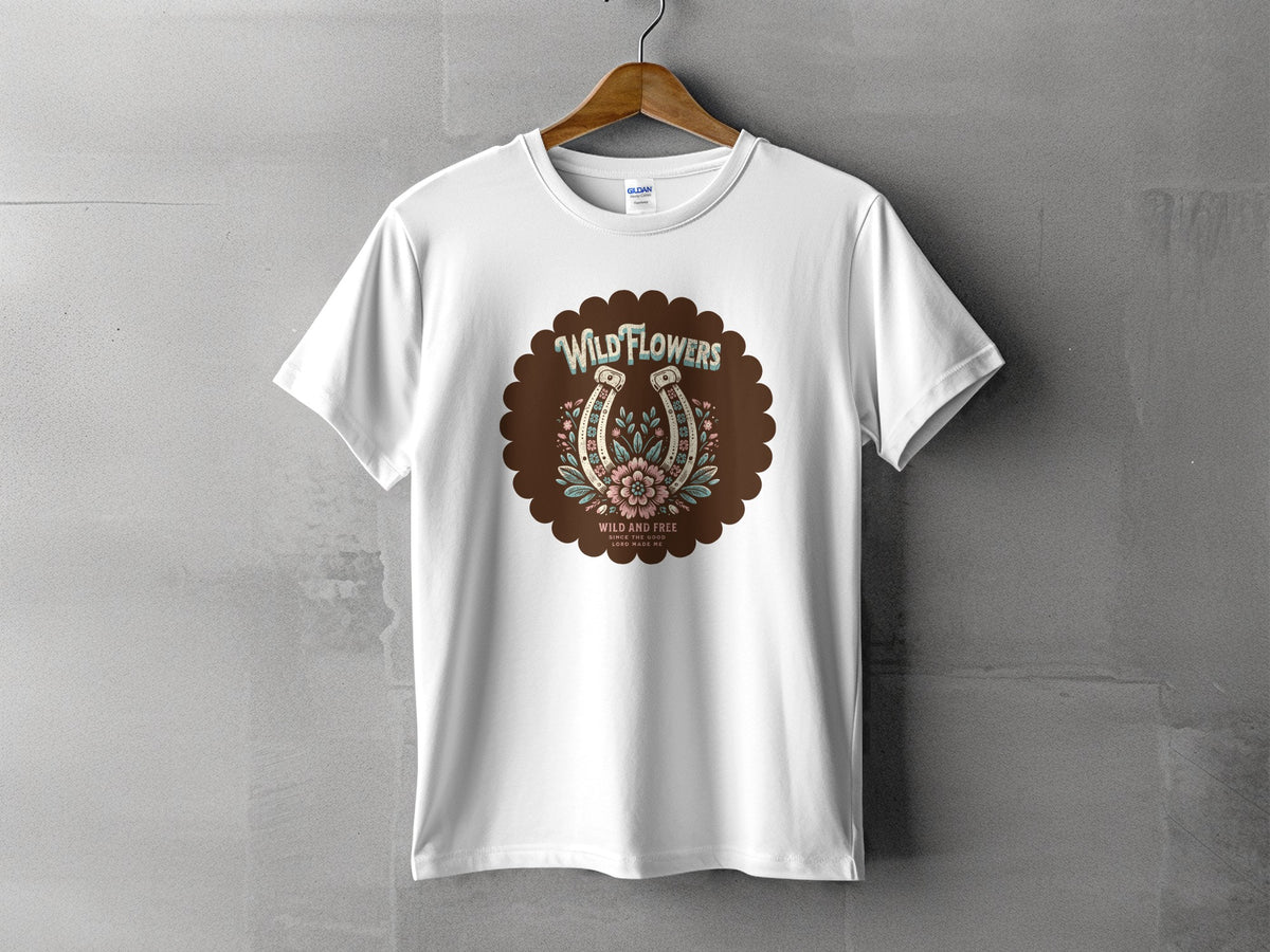 Wild Flowers Wild and Free Graphic T-Shirt