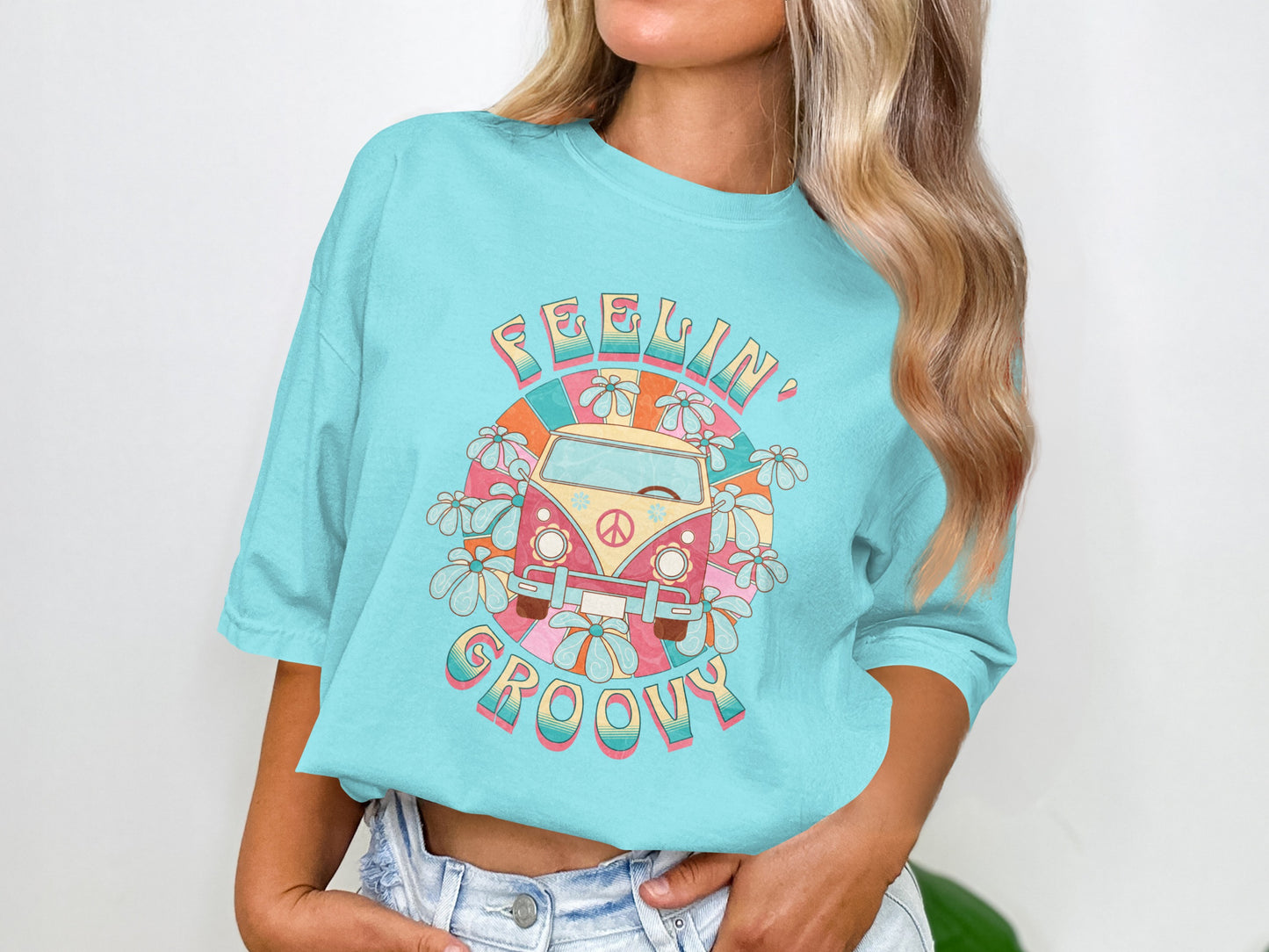Feelin' Groovy Graphic Tee with Colorful Design