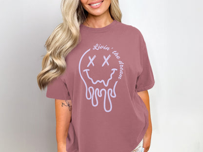 Livin' the Dream Drippy Smiley Women's Shirt