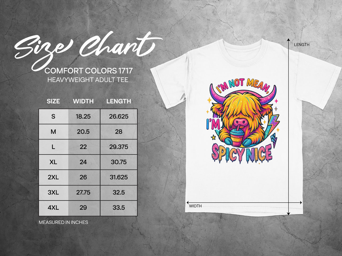 I'm Not Mean I'm Spicy Nice Adult Tee