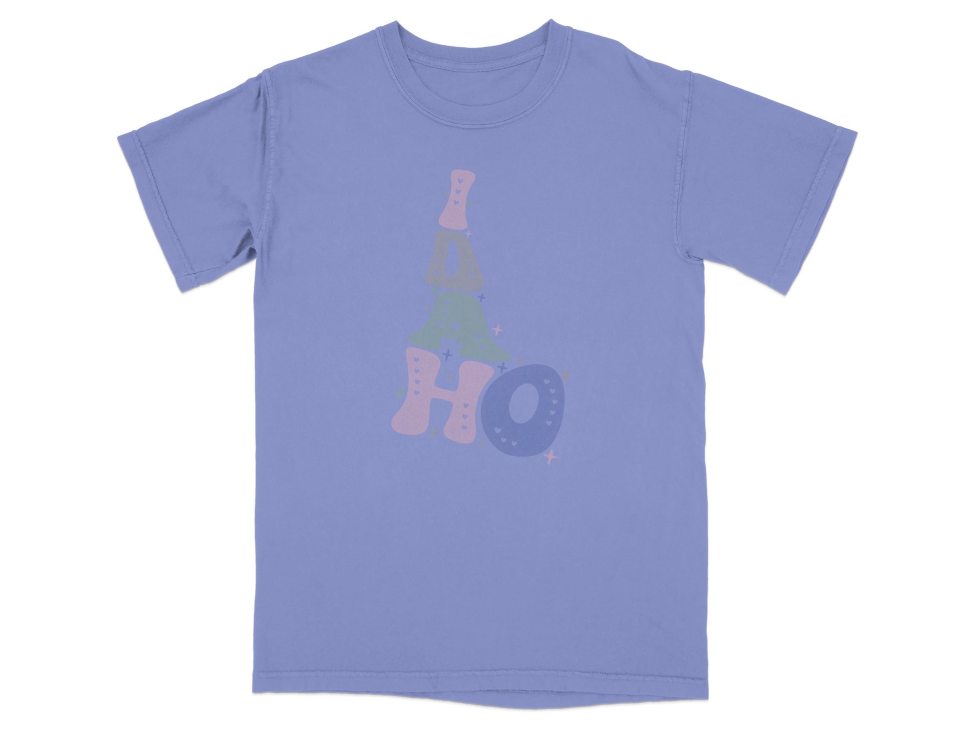 Idaho Multicolor Letters Graphic Print T-Shirt