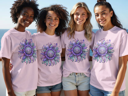 Vibrant Mandala Artwork on Comfortable T-shirt
