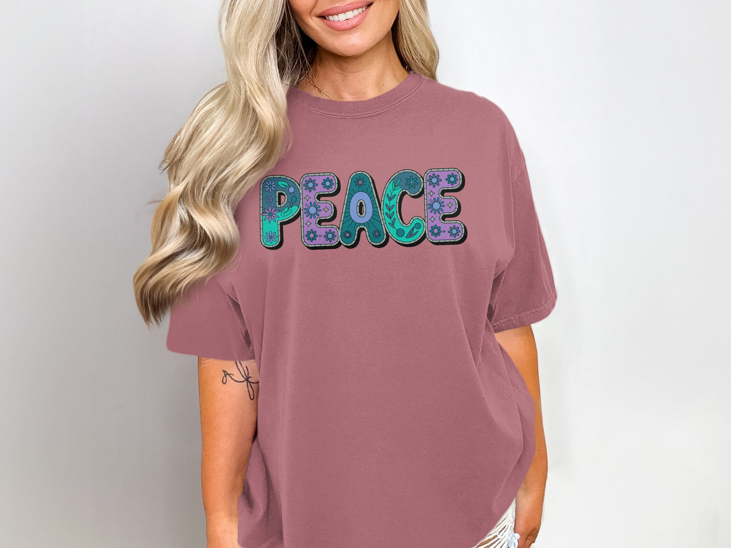 Comfortable and Stylish Peace Graphic Tee