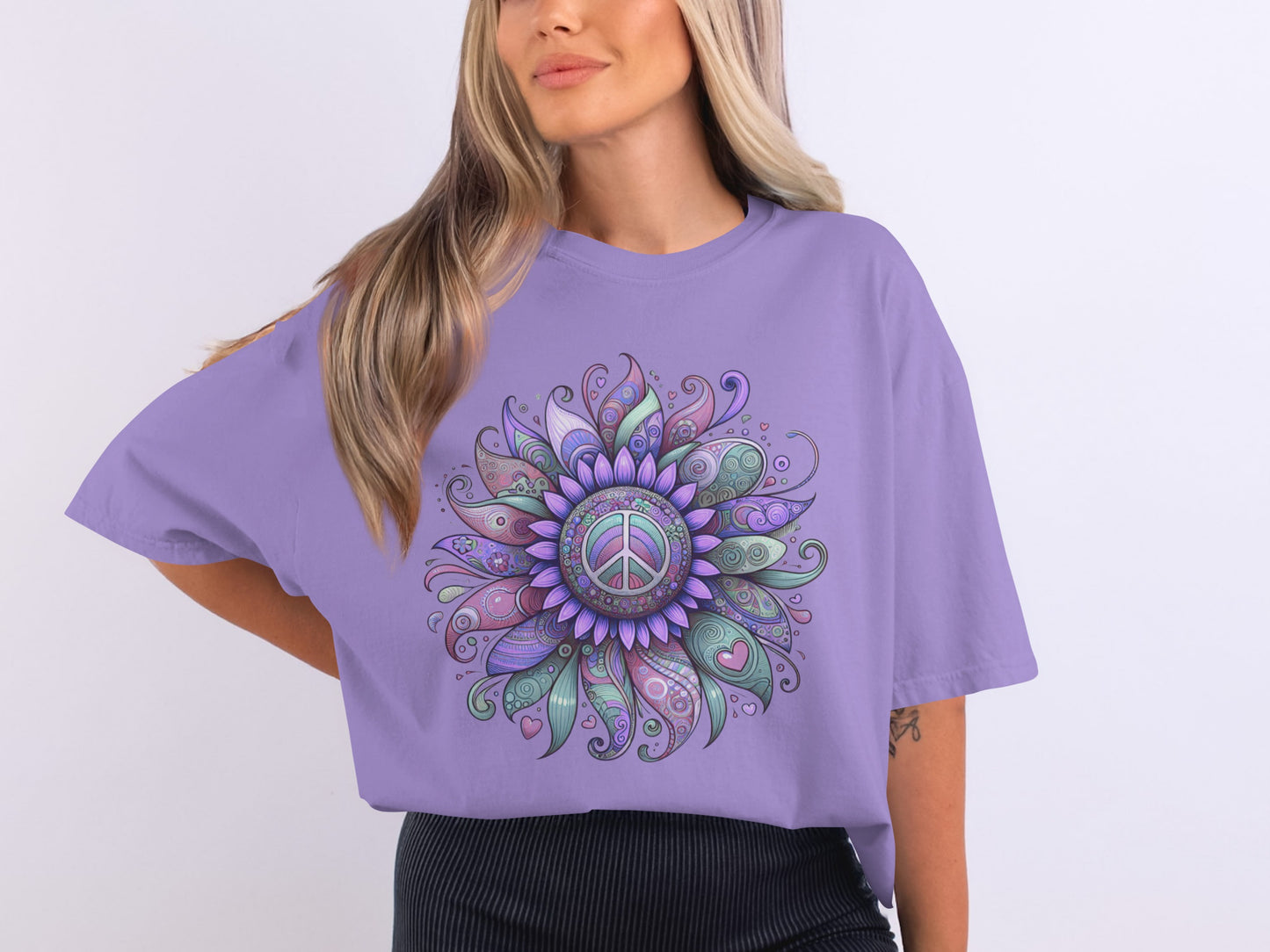 Peace Symbol Mandala Design Women's Apparel