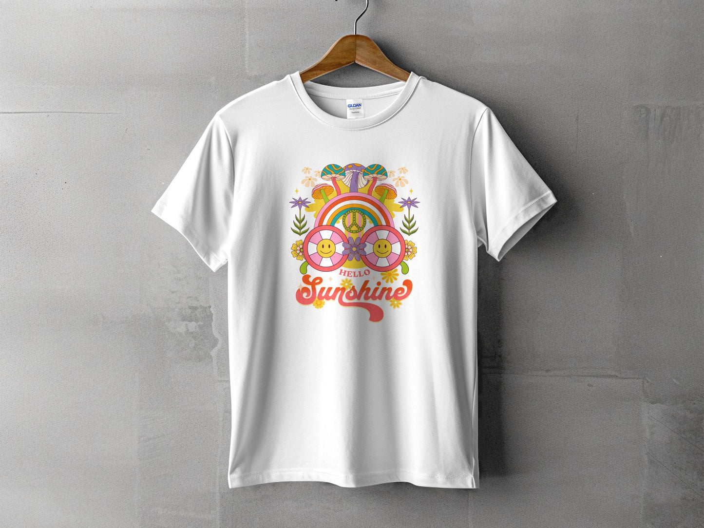 Hello Sunshine T-shirt with Colorful Cheerful Design