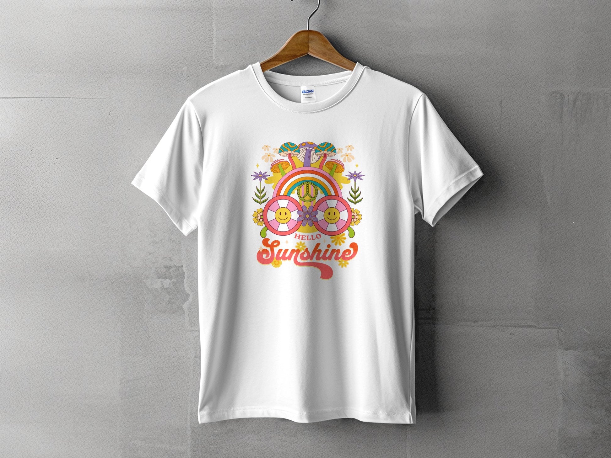 Hello Sunshine T-shirt with Colorful Cheerful Design