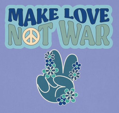 Make Love Not War Peace Sign Graphic T-shirt
