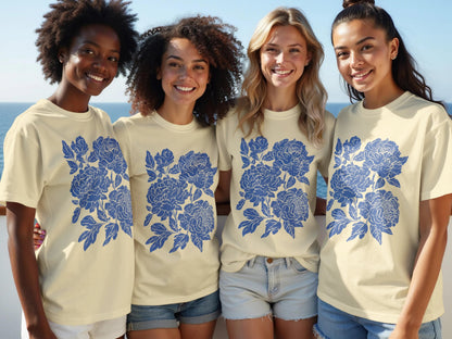 Floral Art Print Casual Wear T-Shirt product