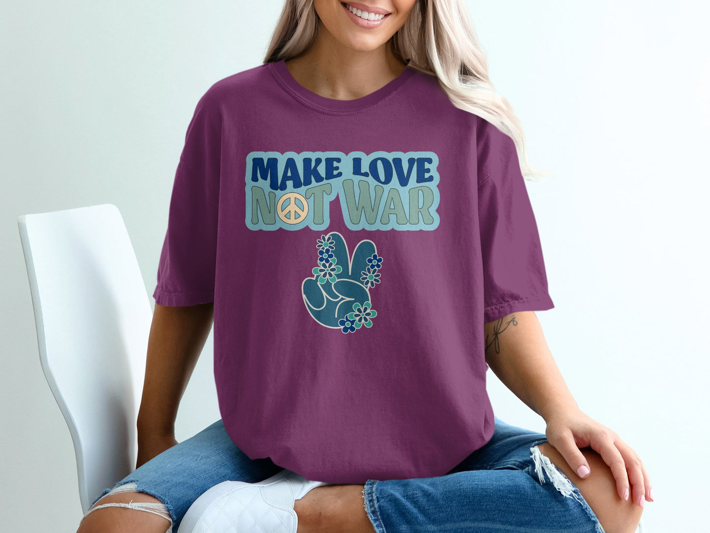 Make Love Not War Graphic Tee Shirt Product