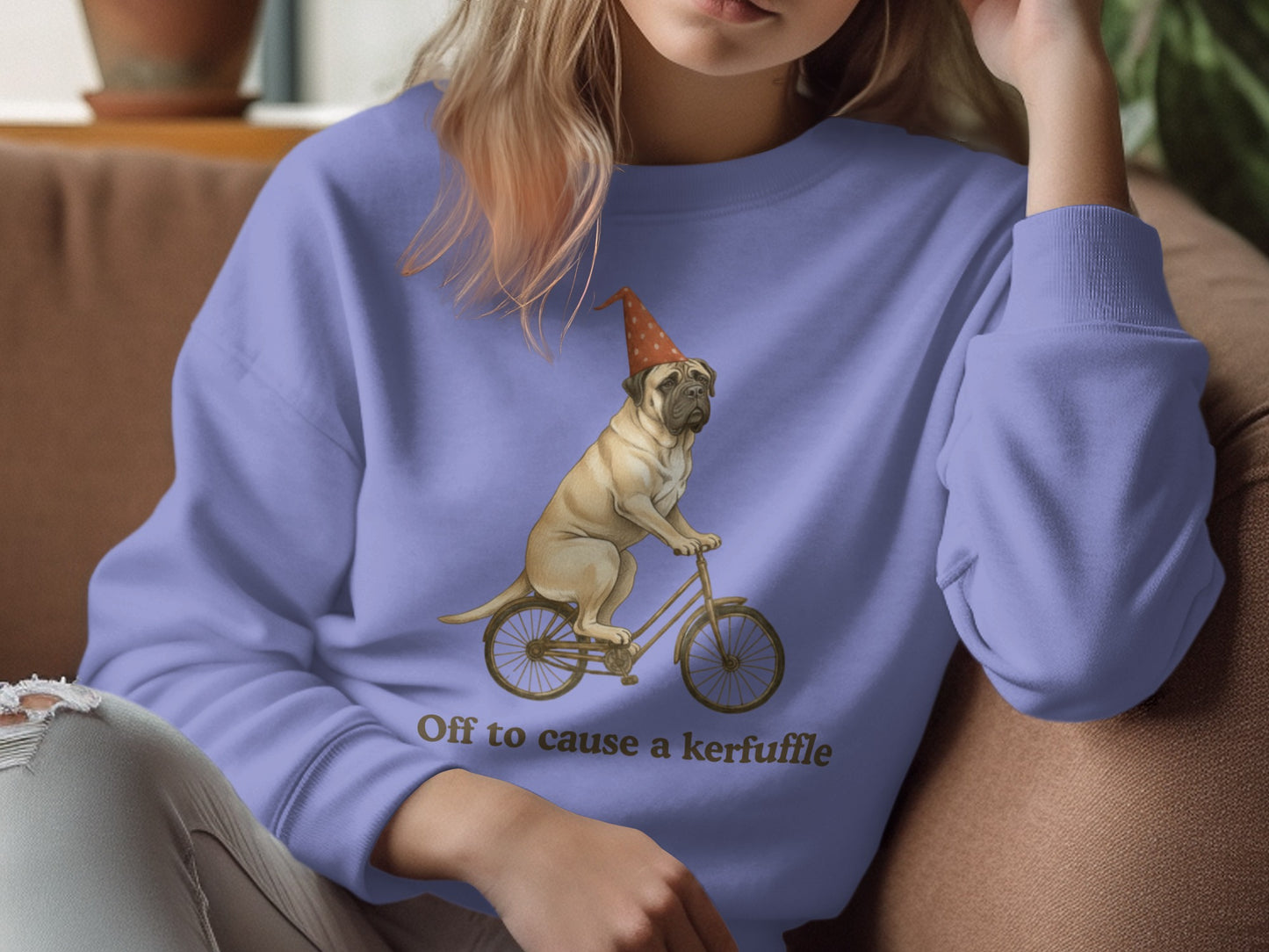 Off to cause a kerfuffle sweatshirt product