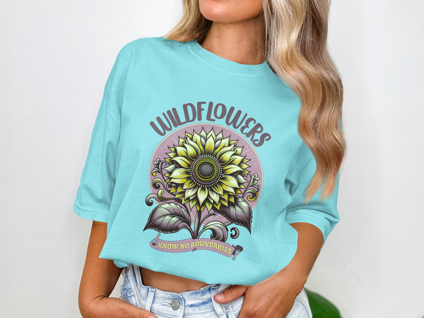 Wildflowers Know No Boundaries Flower T-Shirt