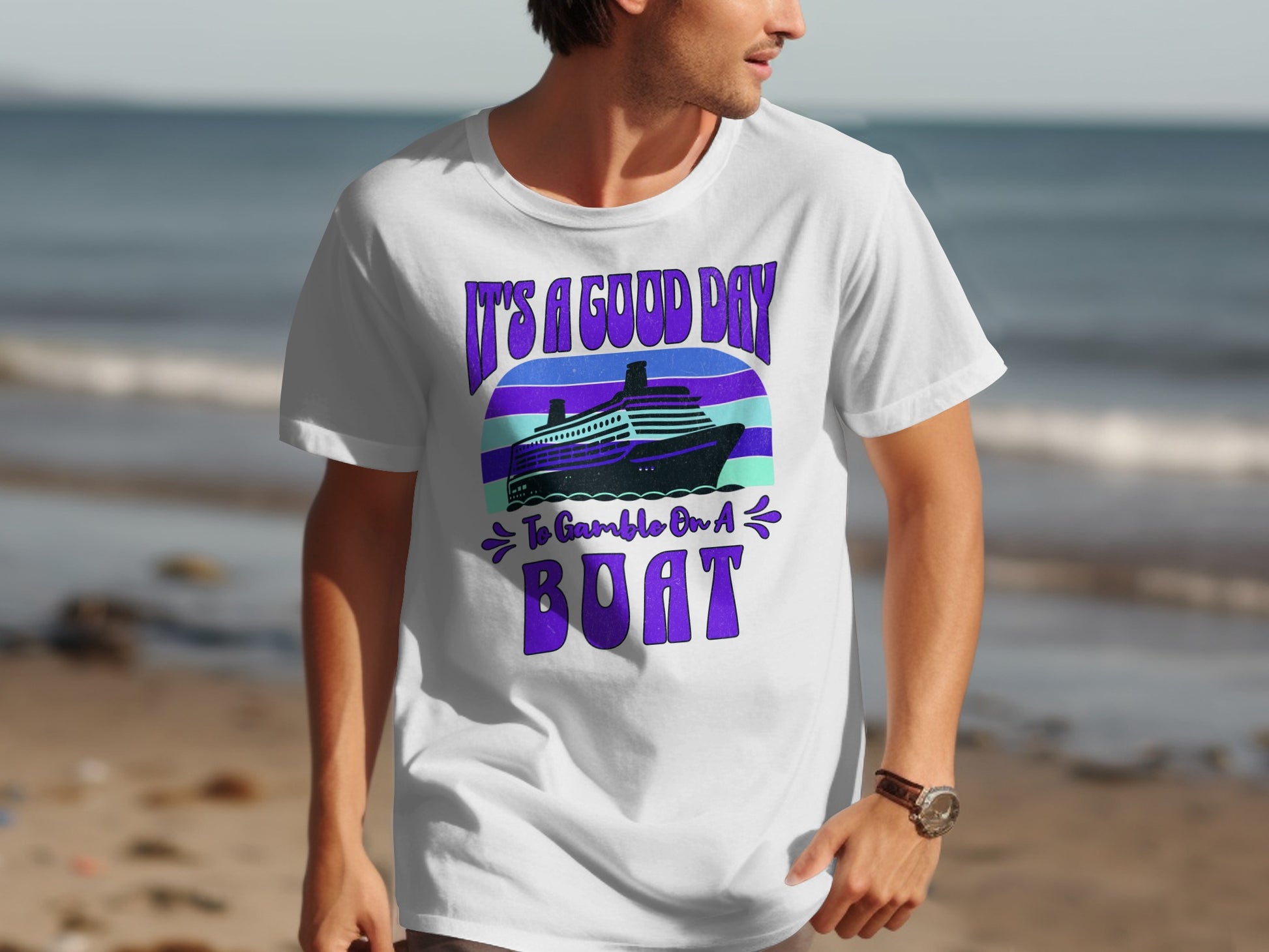 It's a Good Day to Gamble on a Boat Tee Shirt