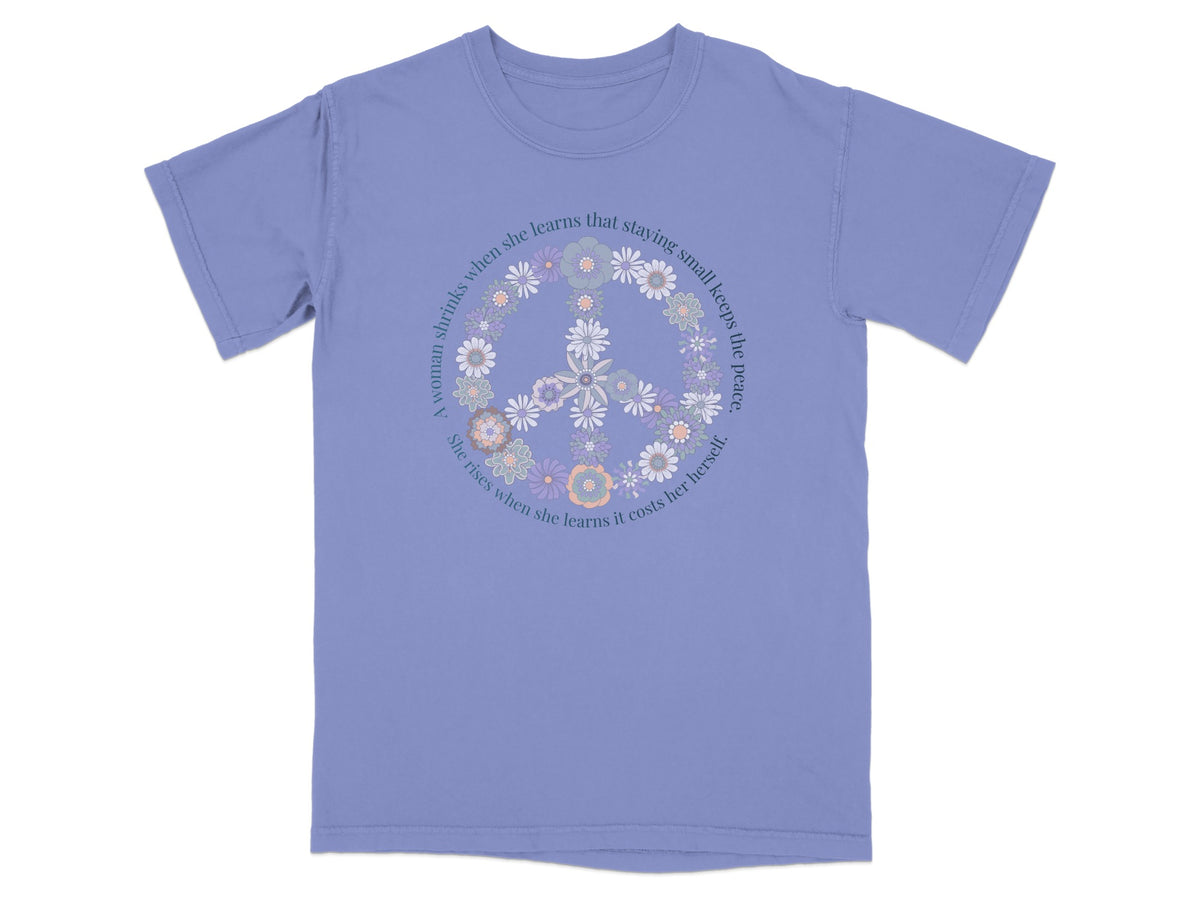 Inspirational Floral Peace Design Women's T-shirt