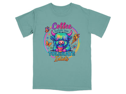 Coffee Helps Me Tolerate Idiots Graphic Tee