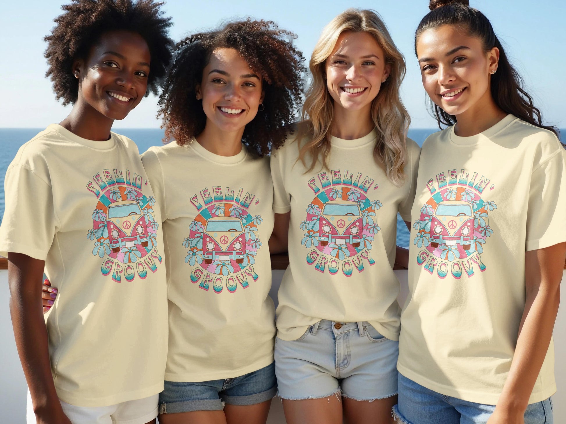 Feeling Groovy Retro Van Graphic Tee Product