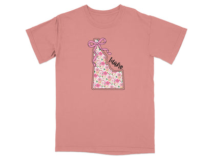 Idaho Pink Floral Graphic Tee