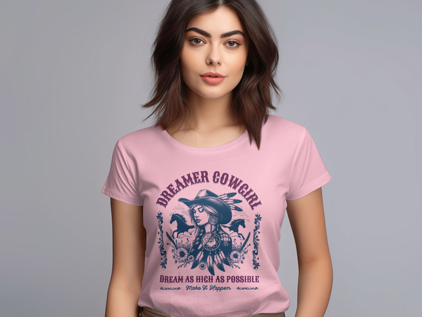 Dreamer Cowgirl Dream As High As Possible T-shirt