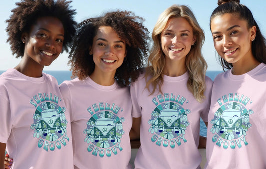 Feelin Groovy Graphic Tee Perfect for Any Occasion