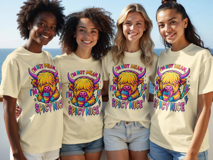 I'm Not Mean I'm Spicy Nice Colorful Graphic Shirt