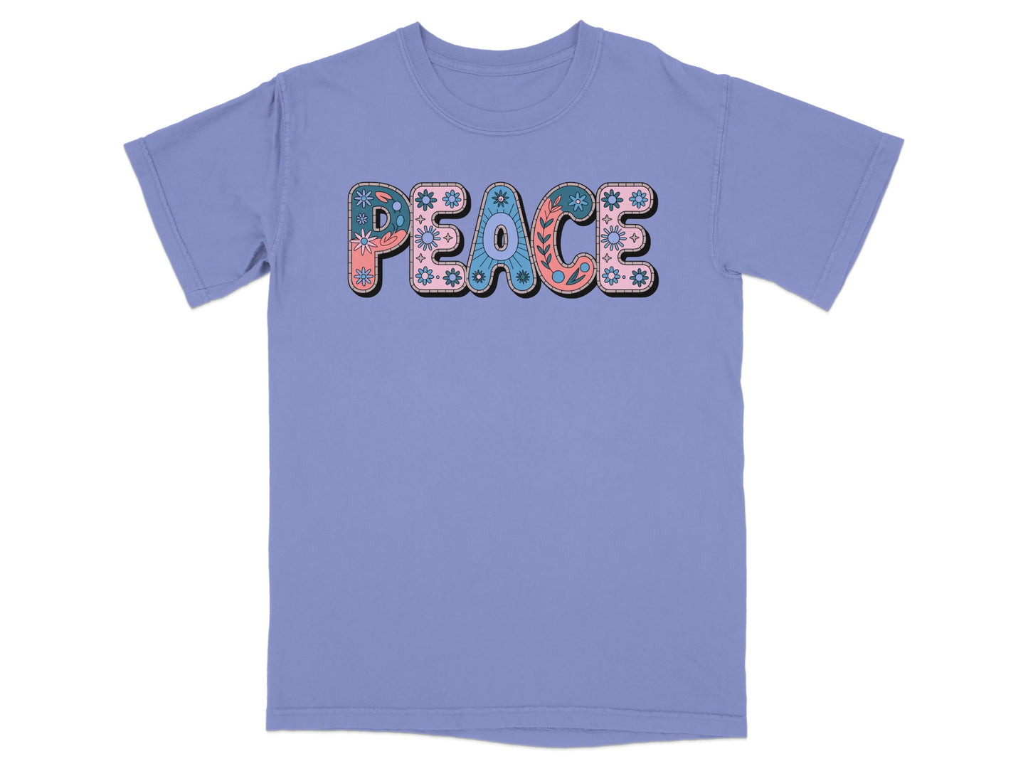 Peace Graphic Design Short Sleeve T-shirt
