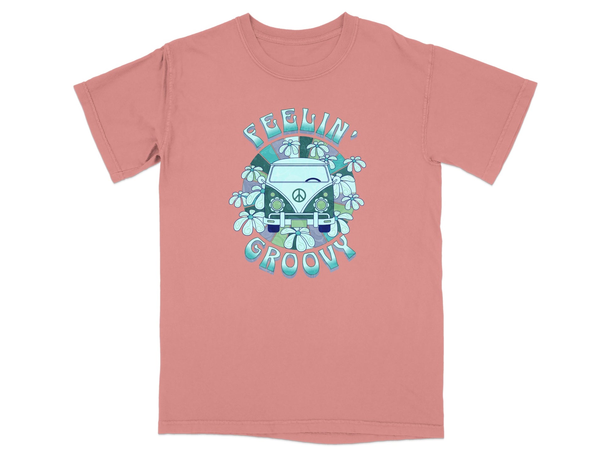 Feelin' Groovy Van and Flowers Graphic T-Shirt