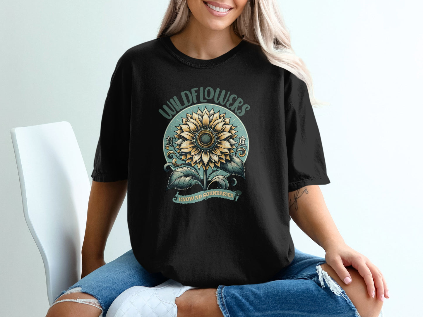 Wildflowers Sunflower No Boundaries T-shirt
